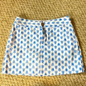 Lilly Pulitzer: Rare size 0 Turtle Print Fully Lined Skort